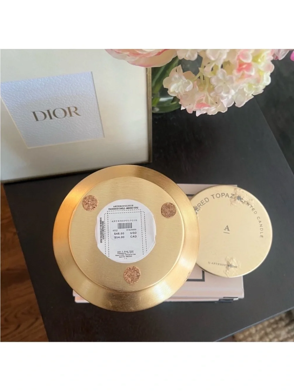 NWT Anthropologie The Gather Candle Ambered Topaz/ Medium